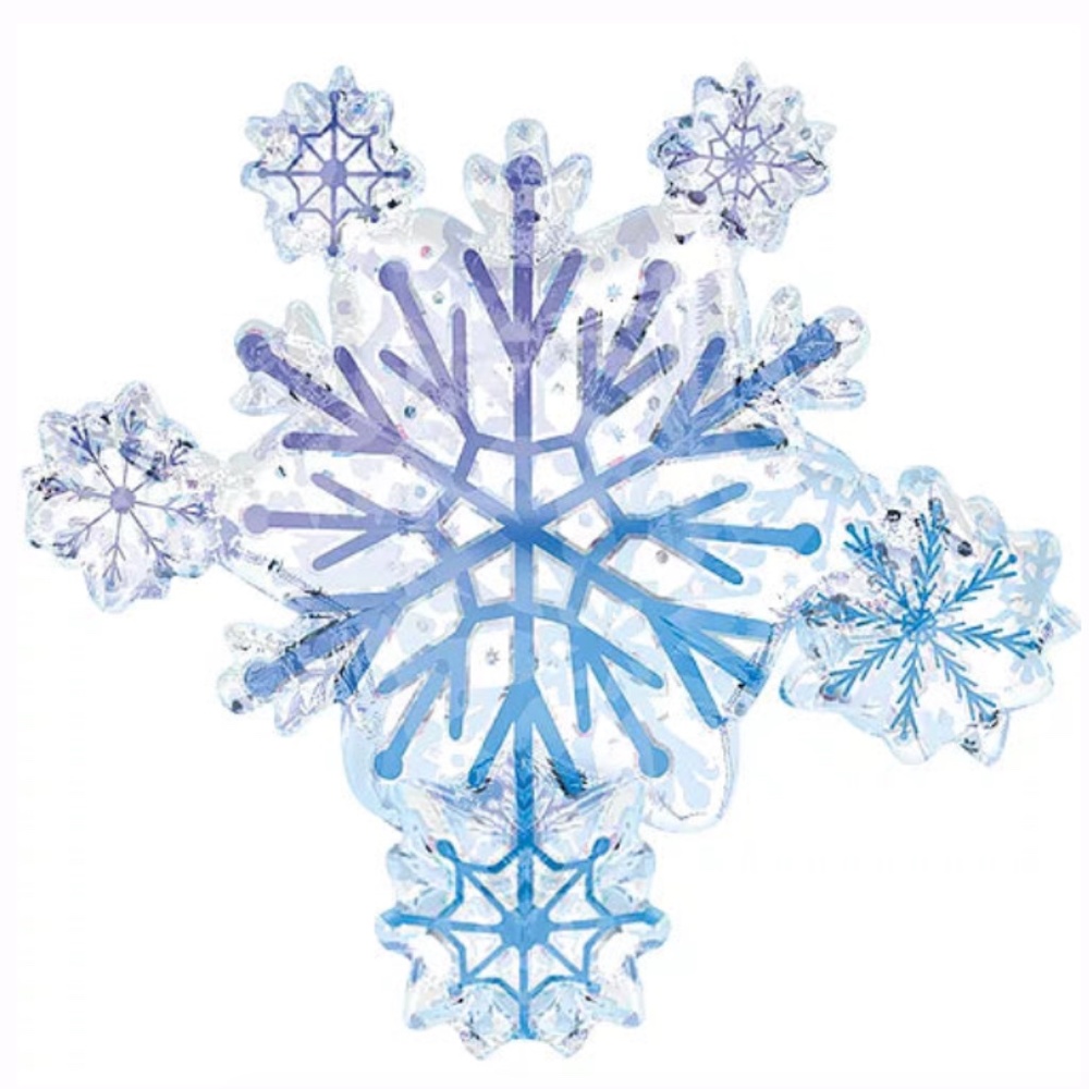 Set of 2 Large Snowflake Foil Balloons